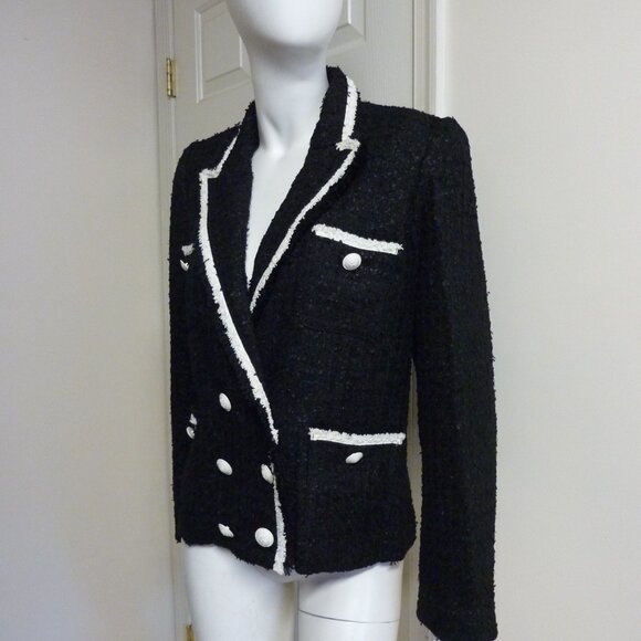 L'AGENCE Alectra Double Breasted Tweed Jacket - Picture 10 of 12